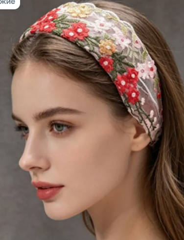Embroidered Headwrap for Women – Soft Hair Scarf Headband Turban Accessory