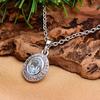 Natural Aquamarine Oval Cut Gemstone Fine Pendant ~925 Sterling Silver Pendant For Mother Wife Fiance
