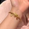 Golden Fortune Fox Mask Bracelet: New Chinese Style Women's Jewelry, Perfect Valentine's Day Gift