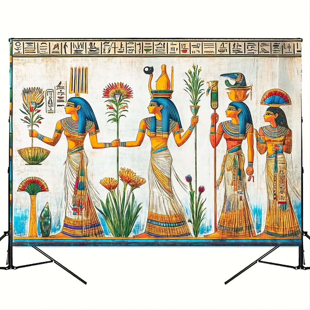 Egyptian-themed polyester background fabric - versatile and universal party decoration, universal festival banner