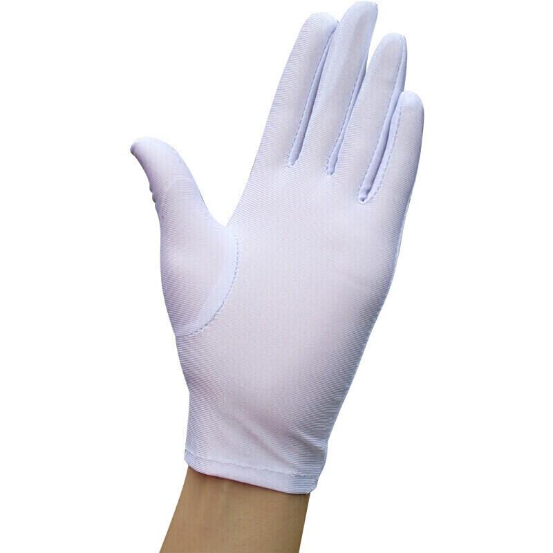 ZYVOP-A087 Men's White Spandex Etiquette Gloves (10 Pairs)