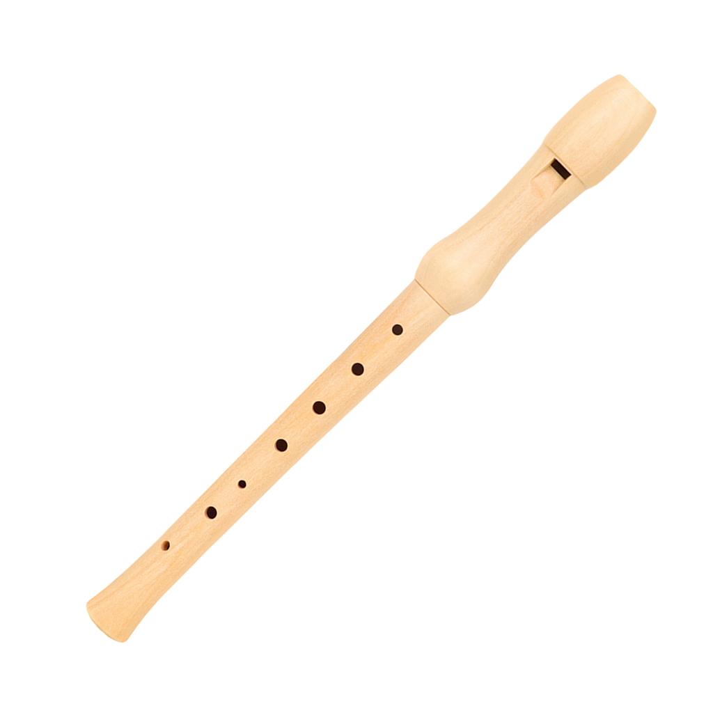 German British Fingering Treble Flute Soprano Recorder Instrument 8 Holes Clarinet with Cleaning Rod & Carry Case