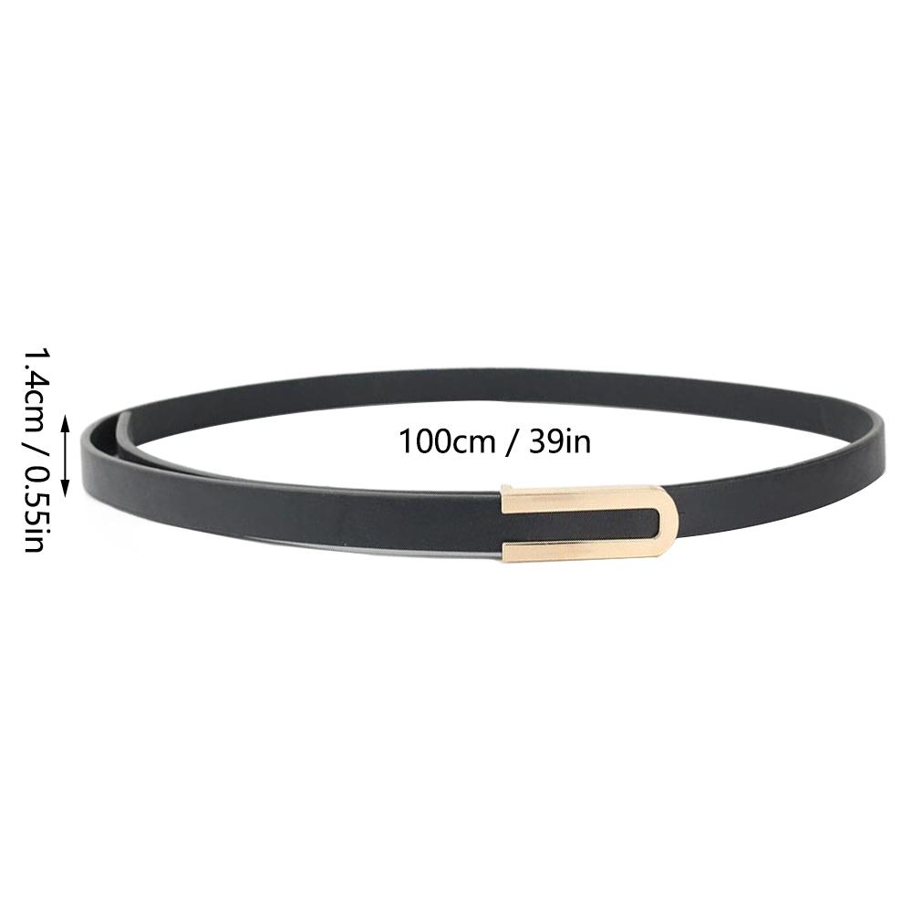 Women's leather belt 100 cm