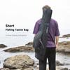 Foldable Fishing Rod Bag Double Layer Canvas Fishing Pole Carrier Case Storage Bag Large Capacity Outdoor Tackle Bag