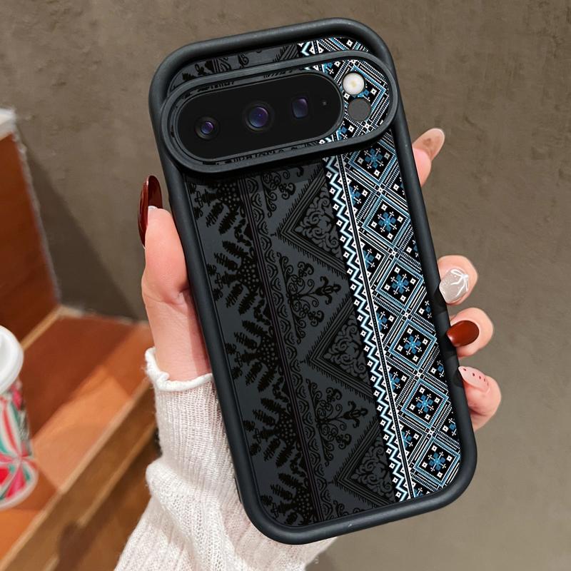 Vintage Totem Pattern Phone Case For Google Pixel 7 8 Pro 8A 7A 9 Pro XL Shockproof Silicone Soft Protector Cover For Pixel 7 8 9 Pro