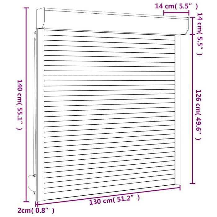 VidaXL Volet Roulant Enrouleur Pare-vue Store Occultant Store de Fenêtre Store à Rouleau Imperméable Maison Chambre Bureau 144985