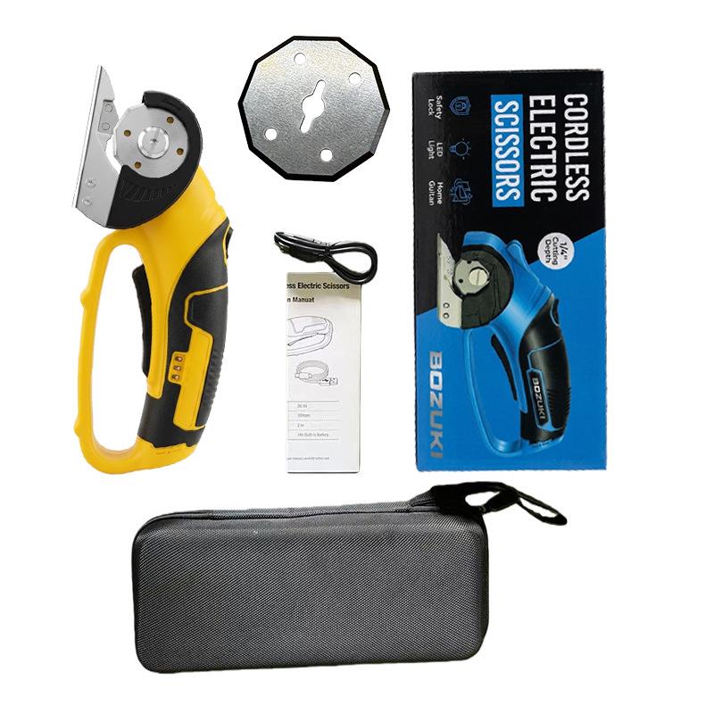 Handheld Electric Fabric & Carpet Cutter with Round Blade