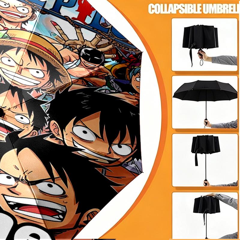Custom Name Personalized One Piece Print Umbrella, Auto Open Close, 8‑Rib Sturdy Frame, Commute Camping Hiking Use, Birthday Gift