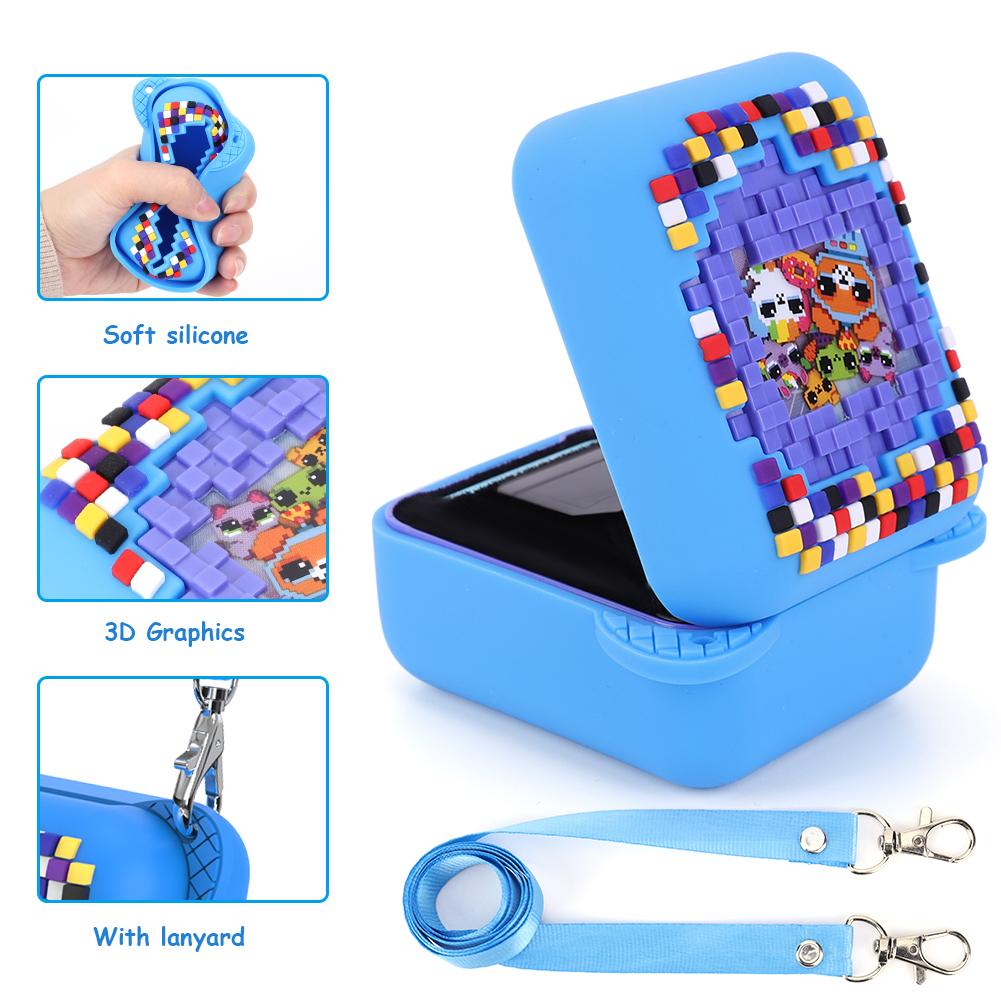 Silikon-Schutzhülle Anti-Drop Schutzhalter Haut mit Lanyard Weiche Hülle Abdeckung für Bitzee Digitales Haustier Interaktives Virtuelles Spielzeug