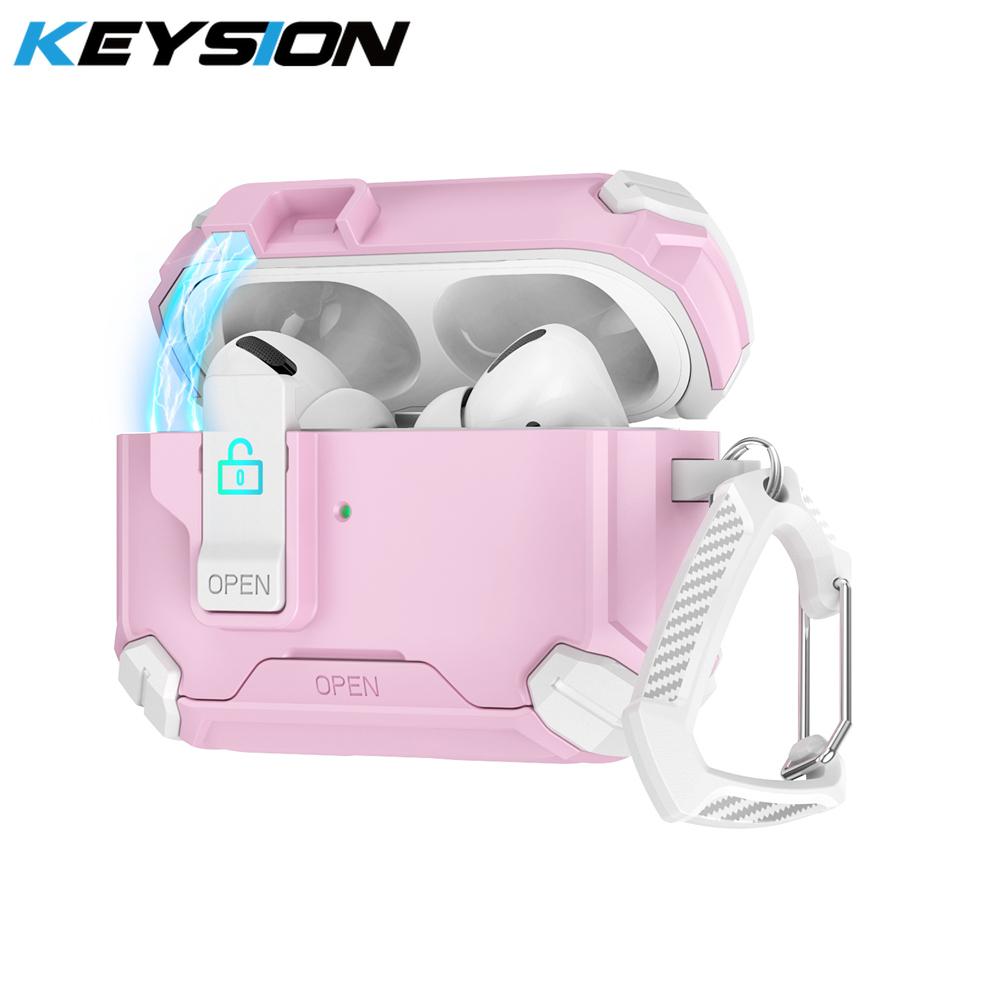 KEYSION Magnetic Automatic Switch Earphone Case for Airpods Pro 3 Pro 2 Shockproof Phone Stand Headphone Cover for AirPods 4 3 2 1