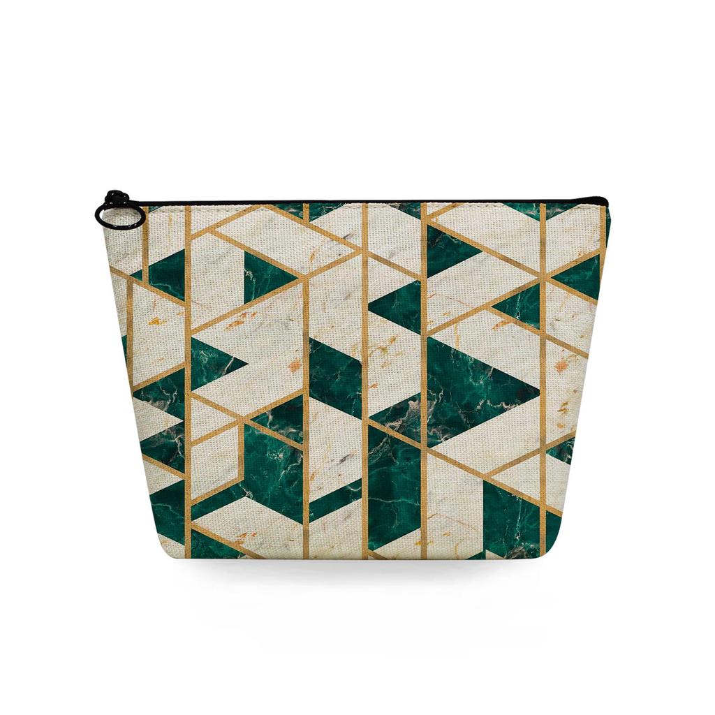 Women Geometric figure Print Cosmetic Bag Toiletries Organize Travel Storage Case 6720 KTB