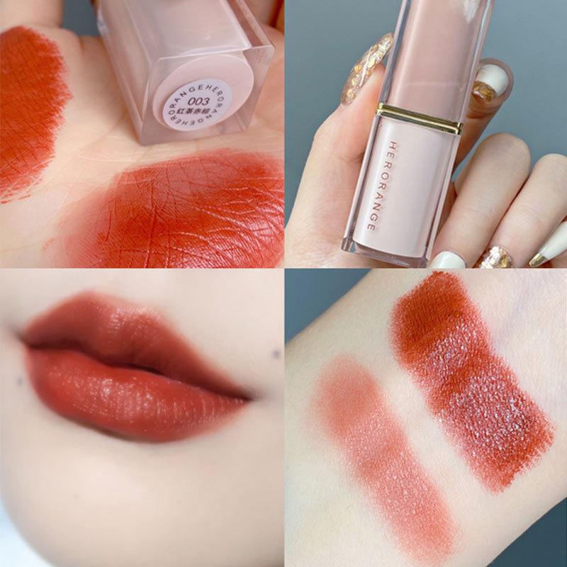 Crystal square tube lipstick, velvet matte long-lasting lipstick for student girl