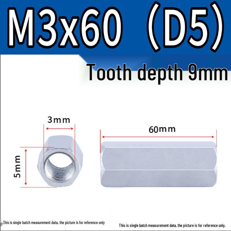 Aluminum Alloy Hexagonal Double-Head Threaded Spacer M2/3x4.5/6