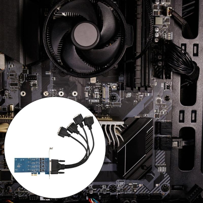 Fast Speed DB9 RS422/485 Serial Interfaces PCIE2.0 X1 Card Supports Multiple Machine Connection