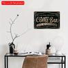 2D Flat Wooden 30*20cm Vintage Coffee Bar Sign - Retro Wall Decor for Kitchen, Home, or Cafe with "Coffee, Hot Chocolate, Tea" Design, Indoor/Outdoor