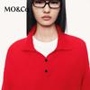 MO&Co. Women's Lambswool Cashmere Blend Polo Sweater