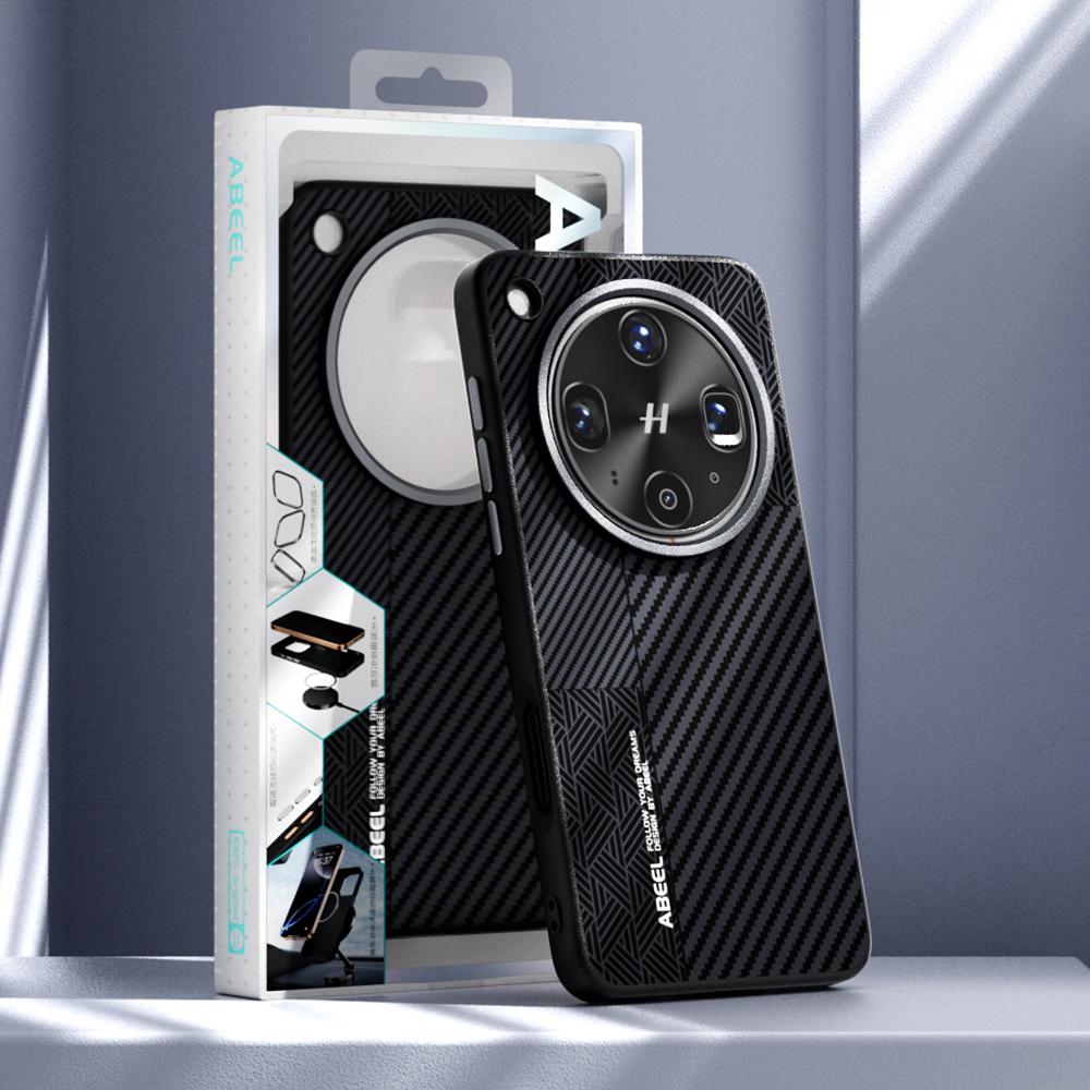 ABEEL For Oppo Find X8s+ 5G Case PC+TPU+Aluminum Alloy+PU Leather Phone Cover Compatible with MagSafe