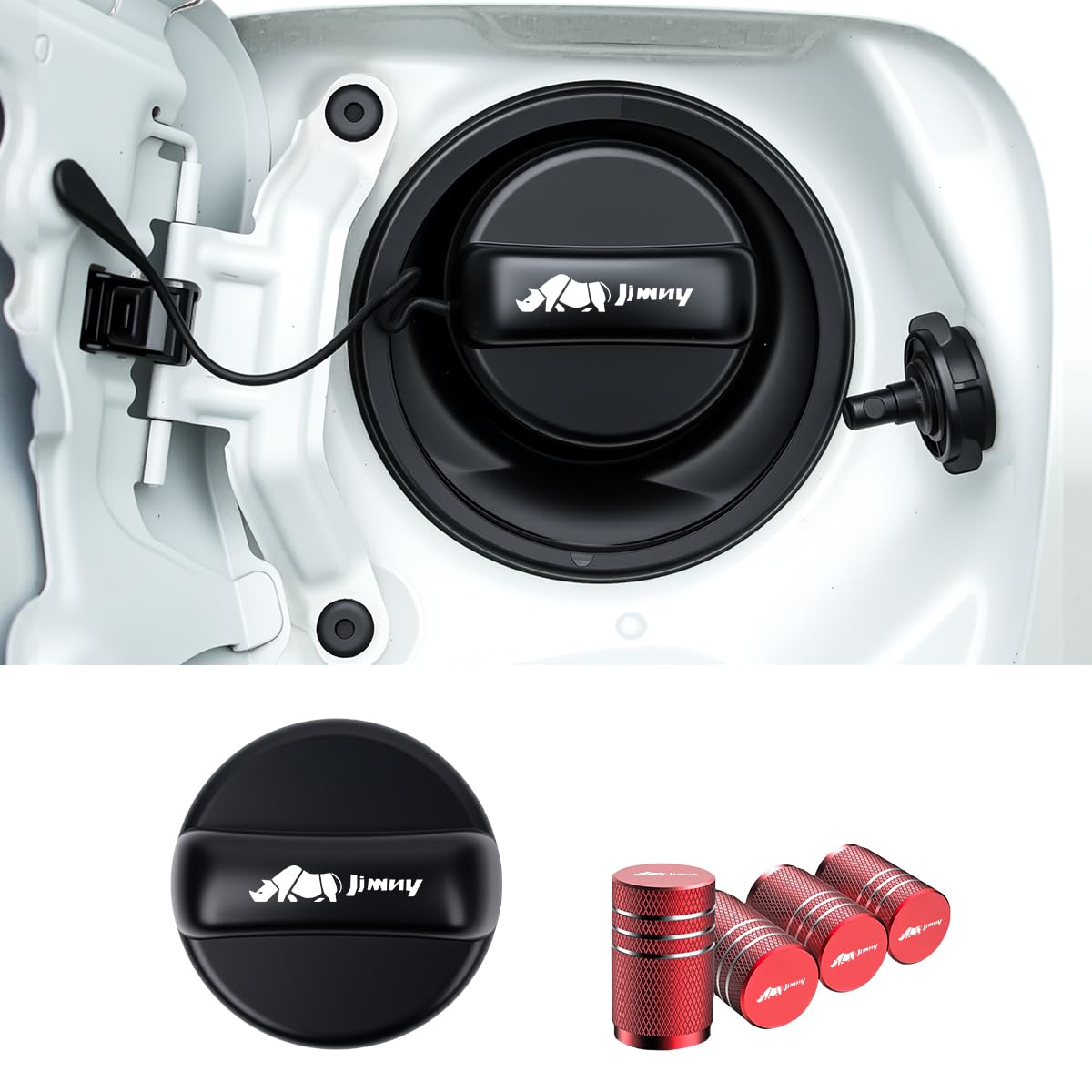 

fuel filler fuel for the Jimny JB64 Made of zinc this stylish gas tank cap is a convenient accessory for adding a touch of style to your Includes 1 чорний