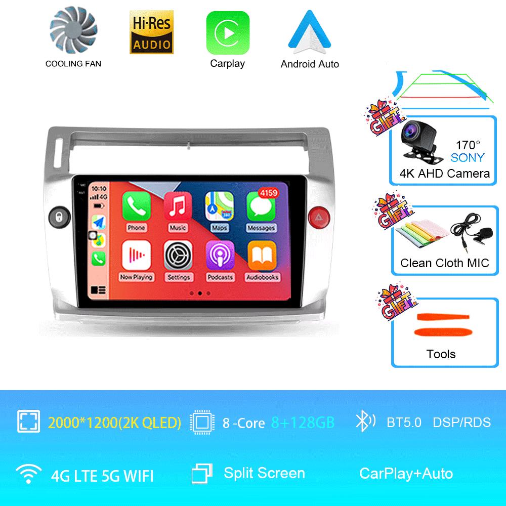 Android 14 Pentru Citroen C4 C-Triomphe Quatre 2004-2014 Radio Auto Multimedia Video Carplay 2Din DVD Unitate Principală Stereo Difuzor Audio