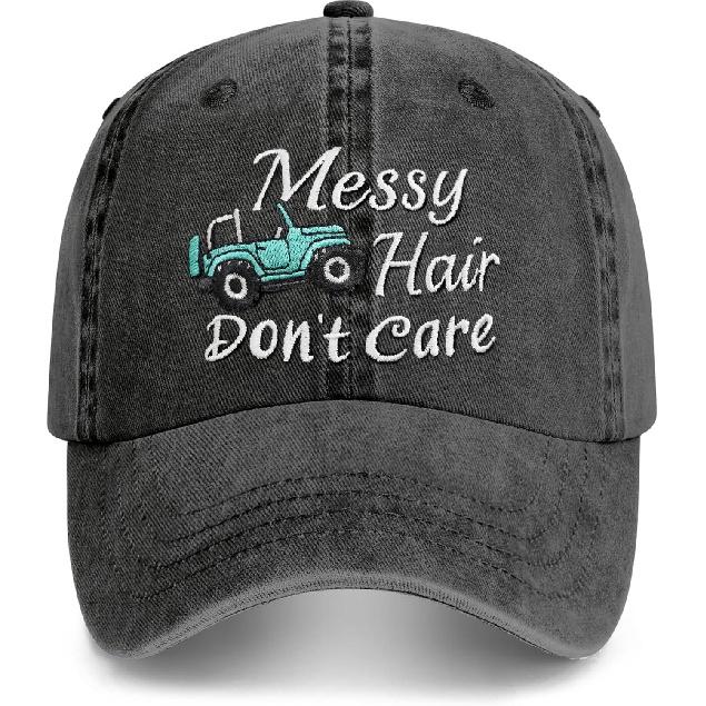 Messy Hair Don't Care Trucker Baseball Hats Cap for Women Girl