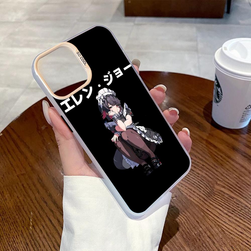 

Ellen joe game pattern girl design Phone Case Gradient IMD Colorful Silver Suitable case for iPhone17 16 15 14 13 12 Pro Max iPhone17