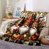 1Pc Holiday Gnomes Celebration Blanket Soft Throw Blanket For Home Bedroom Bed Sofa Travel Office Solid Christmas Blanket