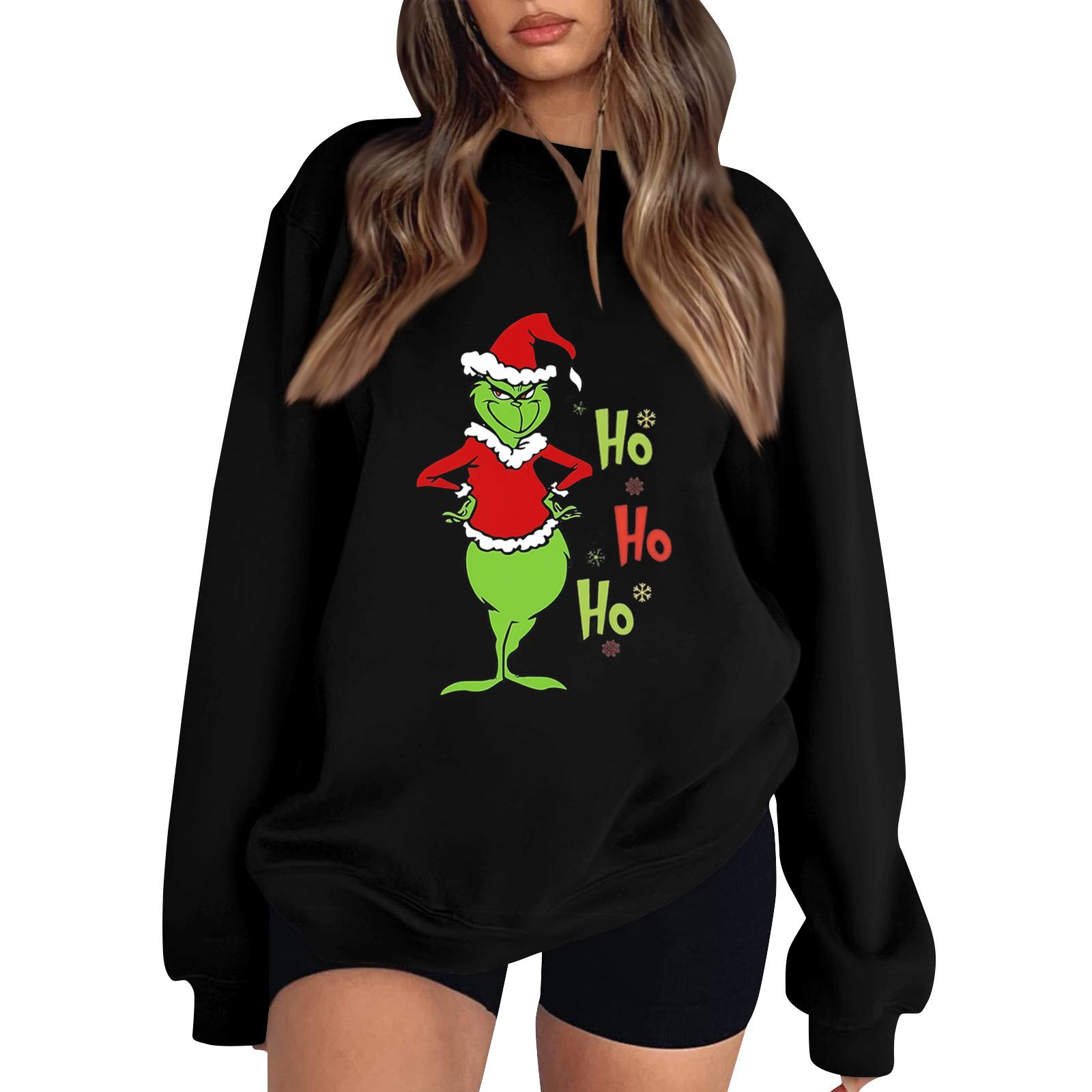 

Женская модная легкая рождественская толстовка с длинным рукавом L