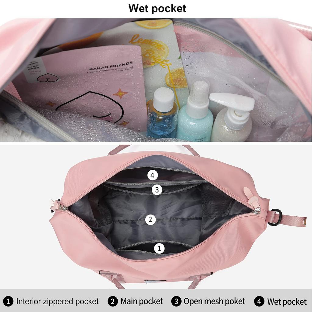 Travel Portable Luggage Sports Tote Bag Fitness Bag Shoulder Weekend Overnight Bag Storage Bag