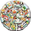 50PCS Commendation Cartoon Stickers Doodle-style Waterproof Stickers Suitable for Decorating Cups Notebooks Phones and Luggage