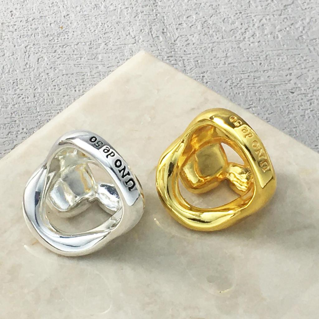 Spain UNOde50 Irregular Crystal Ring: Niche Design with Trendy Personality