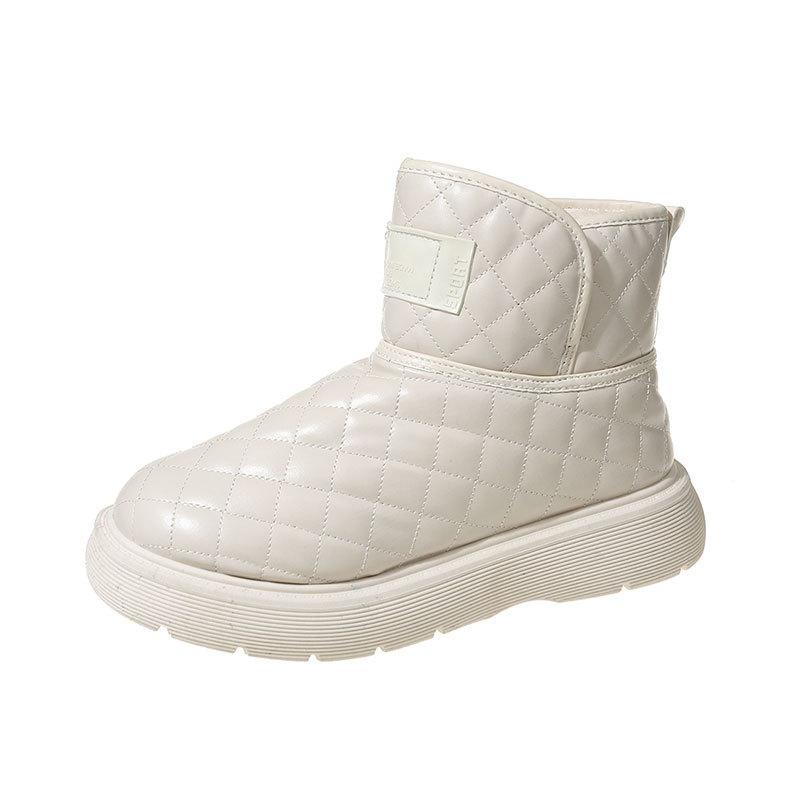 2025 Winter New Fashion Winter Lamb Wool Large Cotton Shoes Piled Thickened Women's Snow Boots Warm Women's Casual Shoes