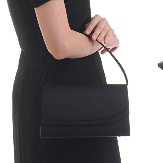 Made in Japan, this black formal bag features a water-repellent design and a large gusset. Perfect for weddings, funerals, and other formal