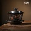 Purple pottery handmade bowl household Kung Fu tea set Kung Fu tea art accessories