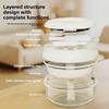 Multifunctional Double-layer Dental Brace Cleaning Storage Box, Portable and Sealed Denture Cleaning Box, Round Elastic Lifting Dental Brace Box