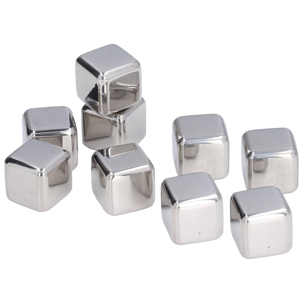 12 Stück Whiskey-Steine mit Zange Aufbewahrungsbox Wiederverwendbares Edelstahl Getränke Eiswürfel Set für Heimbar-Nutzung