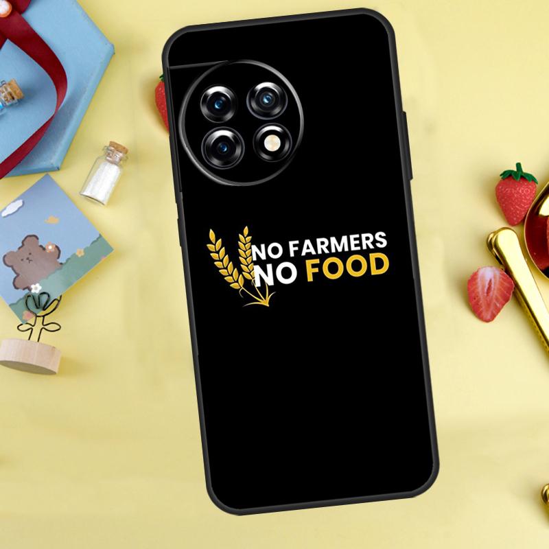 

No Farmers No Food Case For OnePlus 15 13 12 11 10 9 13T 13R 12R 10R 10T 8T Nord 5 CE 4 3 2 Lite N20 N30 Cover OnePlus 12R