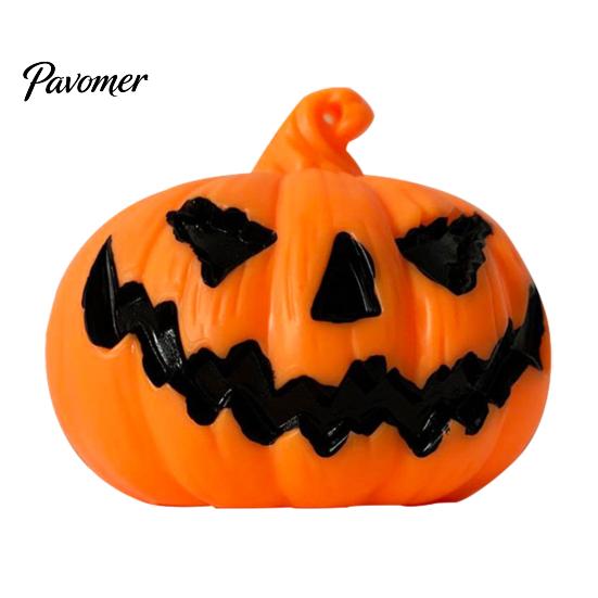Childrens Halloween Toy Pumpkin Night Light, Decorative LED Ghost Lantern, Lighted Face Figurine Holiday Ornament for Home Party Desktop And