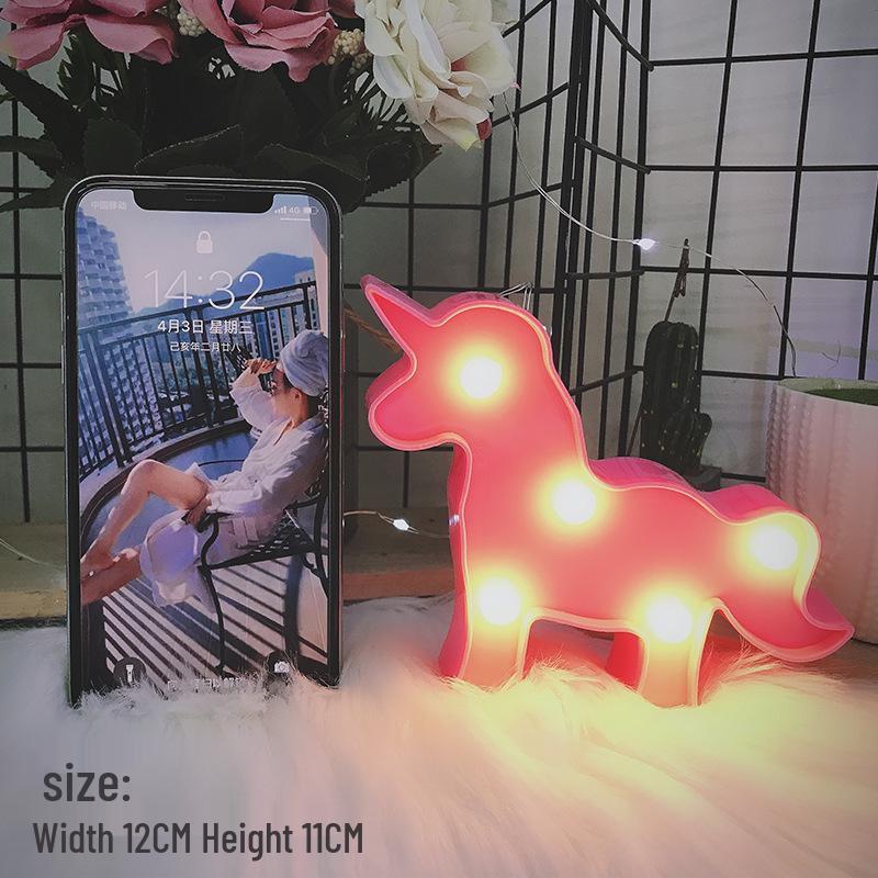 Korean Hot Selling LED Flamingo & Cactus Tabletop Night Light for Christmas Decoration