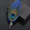 Men Fashion Design Party Feather Novelty Wedding Dress Suit Accessory Lapel Pins Jewelry Brooch