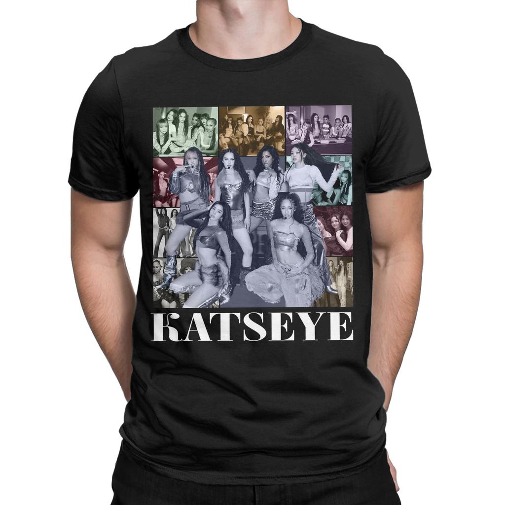 KATSEYE Gnarly Kpop T-Shirts Men  Creative Pure Cotton Tee Shirt Round Collar Short Sleeve T Shirts Graphic Clothing