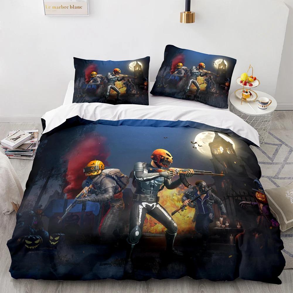Comforter Pubg Bedding Set Single Twin Full Queen King Size Game Pubg Bed Set Aldult Kid Bedroom S 3D Print Men Women 034