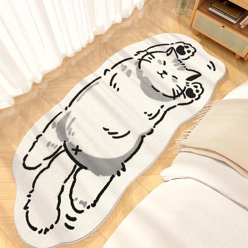 

Милый мультяшный ковер для гостиной, украшение для дома, детская комната, плюшевый ковер для спальни, прикроватная тумбочка, моющийся мягкий коврик 50*120cm