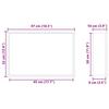 Shower Shelf in White 45 x 30 x 9.5 cm Stainless Steel