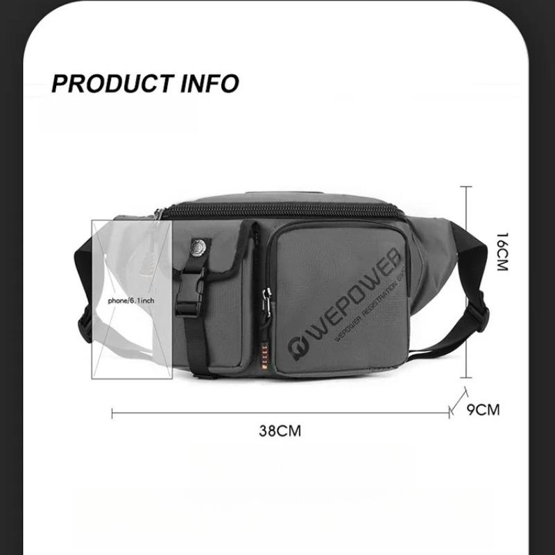 Waterproof Portable Men's Waist Bag Outdoor Sports Multi-functional Chest Bag Travel Shoulder Bag Crossbody Sling Bags