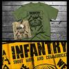 Combat T-shirt Military Infantry Grunt Tactical Assault Infantryman Never Die