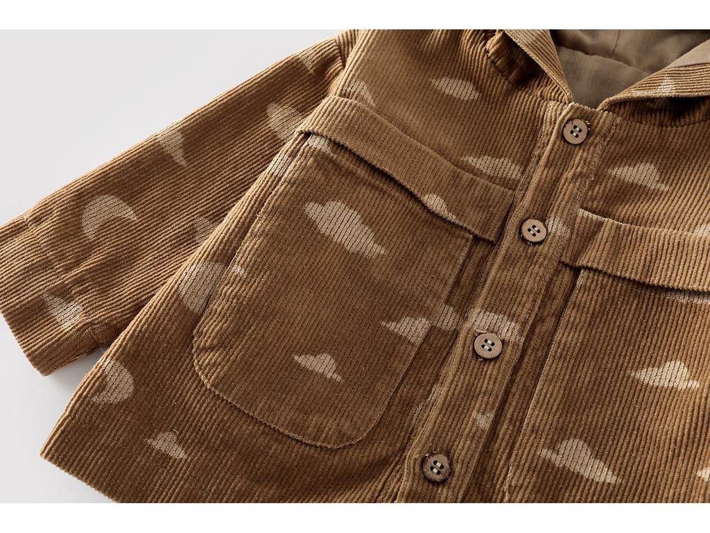 2025 Jesień Chłopięca Stylowa Bluza z Kapturem z Nadrukiem - Koreański Styl Odzież Wierzchnia dla Dzieci