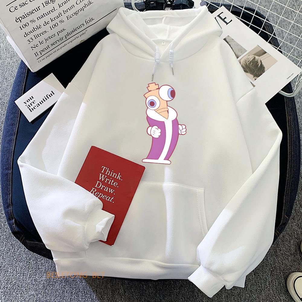 Movie The Amazing Digital Circus Horror Style Hoodies Women Winter Warm Casual Sweatshirt Long Sleeve Hooded Pullovers Cartoon