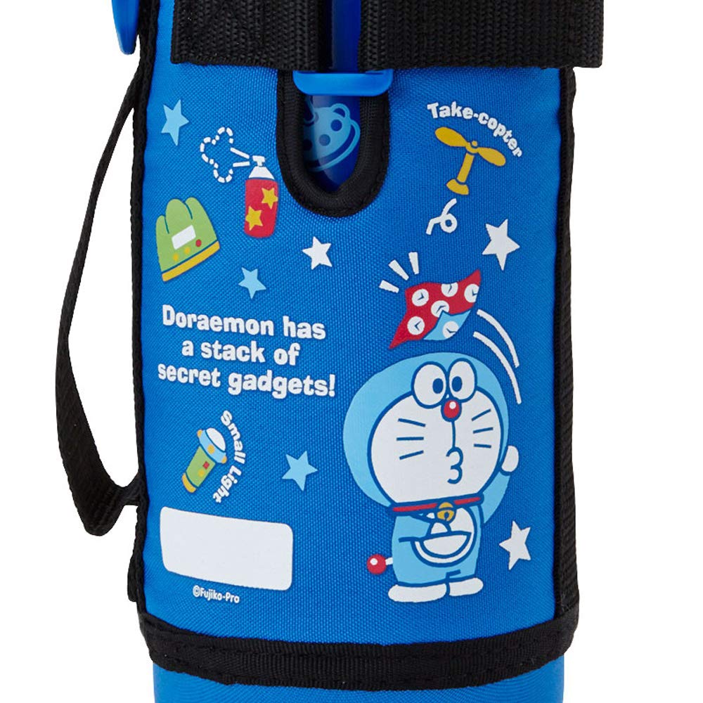 Sanrio Water Direct Stainless Steel Doraemon Includes Pouch with Shoulder Name Character SANRIO Children's Bottle, 620ml, Drinking, One-Touch Cup,