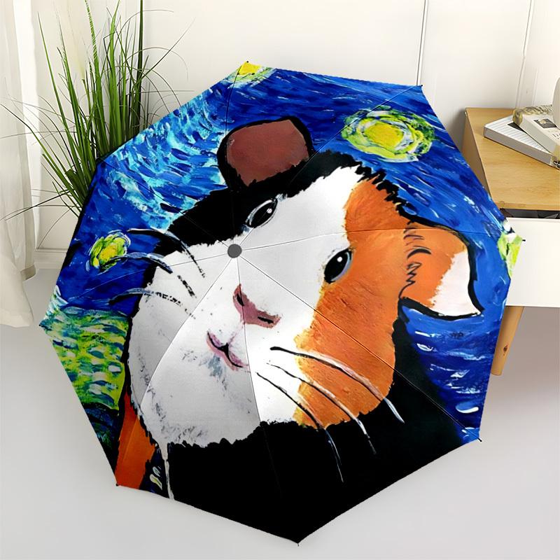 

1pc Guinea Pig Automatic Umbrella | Portable Foldable 8-Rib Manual Open, Cute Birthday & Holiday Gift for Outdoor yy260107134