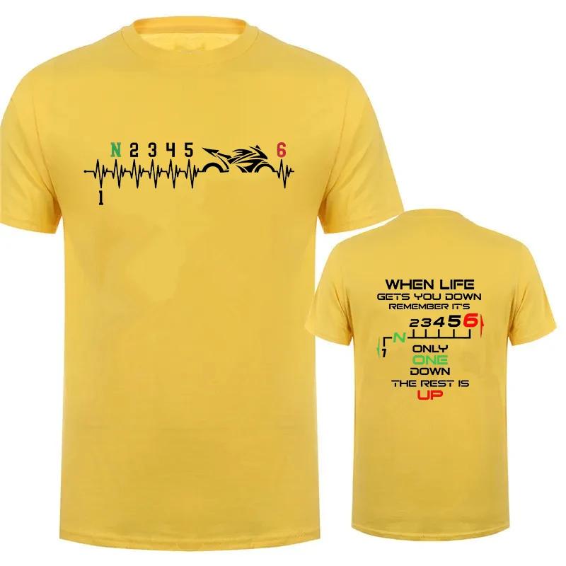 

1N23456 Мотоциклетная экипировка Байкерский принт с сердцебиением Мужские футболки Летняя мужская футболка Одежда Мужская футболка большого размера с графическим принтом XXXL